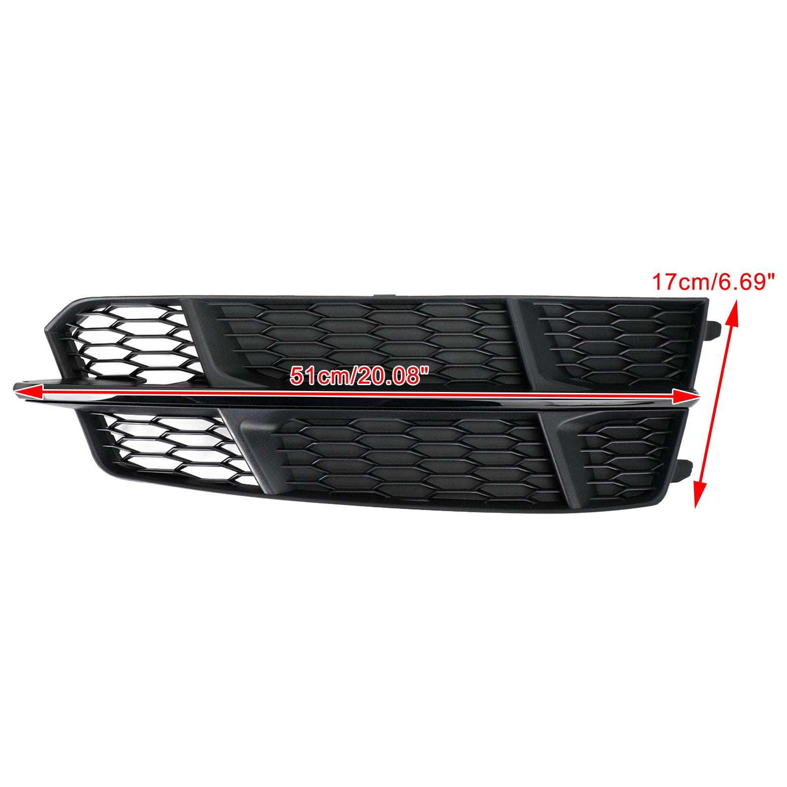 Audi A6 C7 S-Line Stoßstange 2016–2018, vordere Stoßstange, unterer Grill, mattschwarz, 4G0807681AN, 4G0807682AN, generisch
