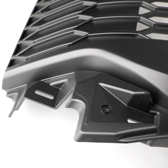 Ford F150 2021 2022 2023 Parrilla estilo Raptor Parachoques delantero Parrilla negra mate en forma de panal con luz LED