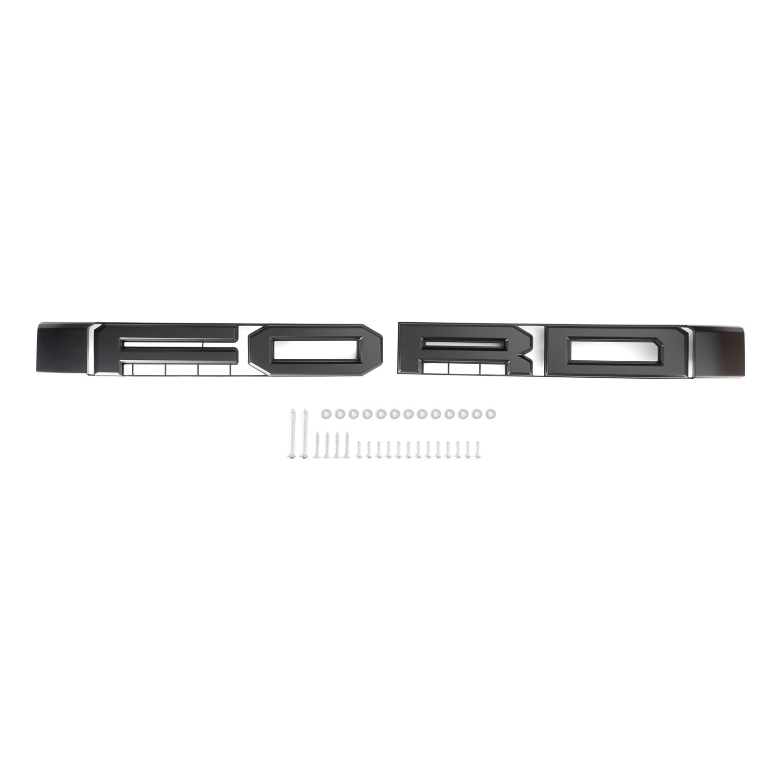 Grille de pare-chocs avant de remplacement de style Ford Raptor 2021-2023 F150 XLT/Lariat/Platinum/King Grille noire avec LED