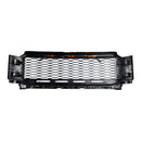 Ford F150 2021 2022 2023 Raptor Style Grill Frontstoßstange Waben mattschwarzer Grill mit LED-Licht-8