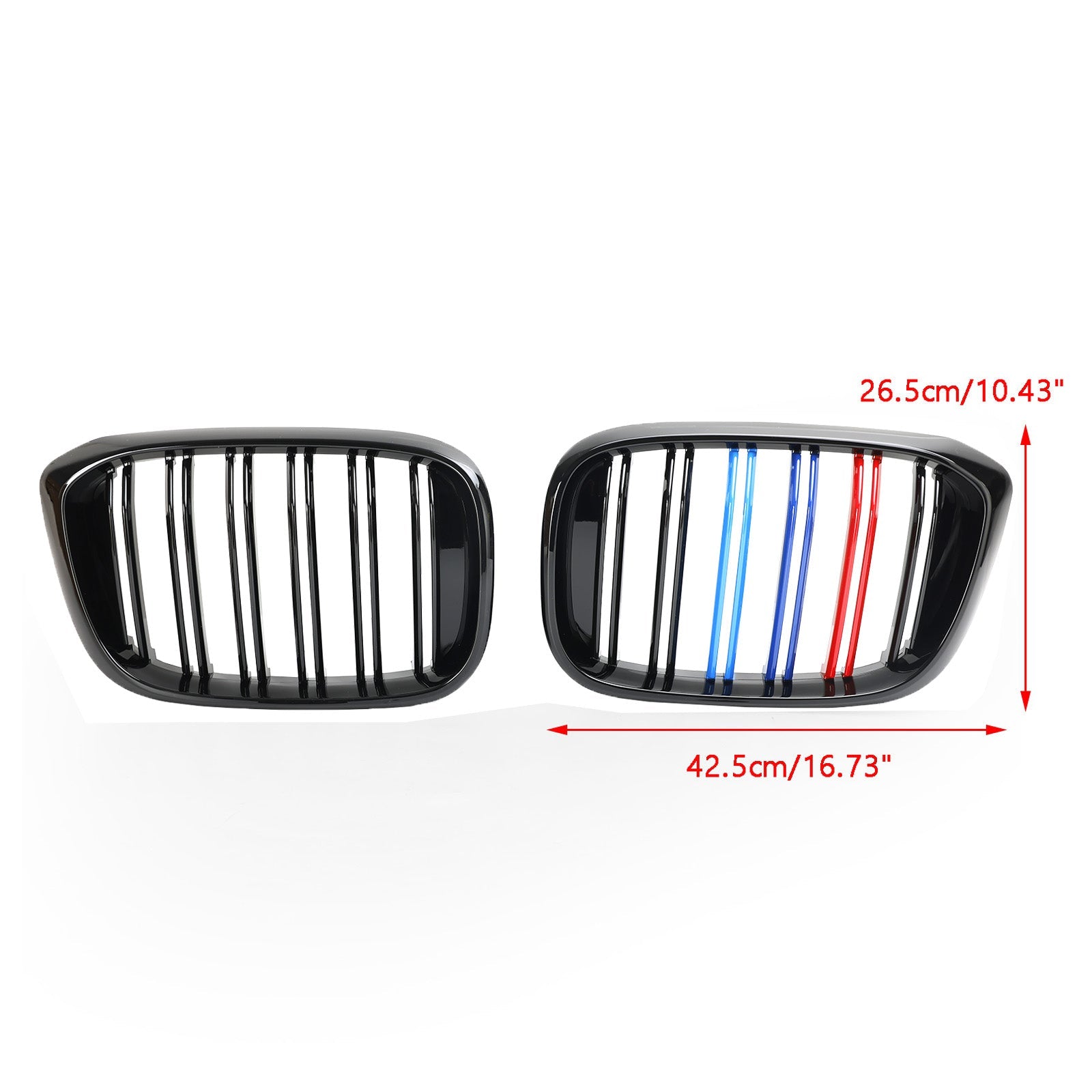 Calandre noire brillante 2 pièces pour BMW G01 X3 G02 X4 2018-2021 Calandre rénale M-Color - 0