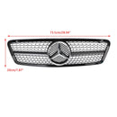 2001-2007 Mercedes-Benz C-Class W203 4 Door Black/Chrome Grill Replacement Front Bumper Grille-4