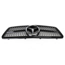 2001-2007 Mercedes-Benz C-Class W203 4 Door Black/Chrome Grill Replacement Front Bumper Grille-7