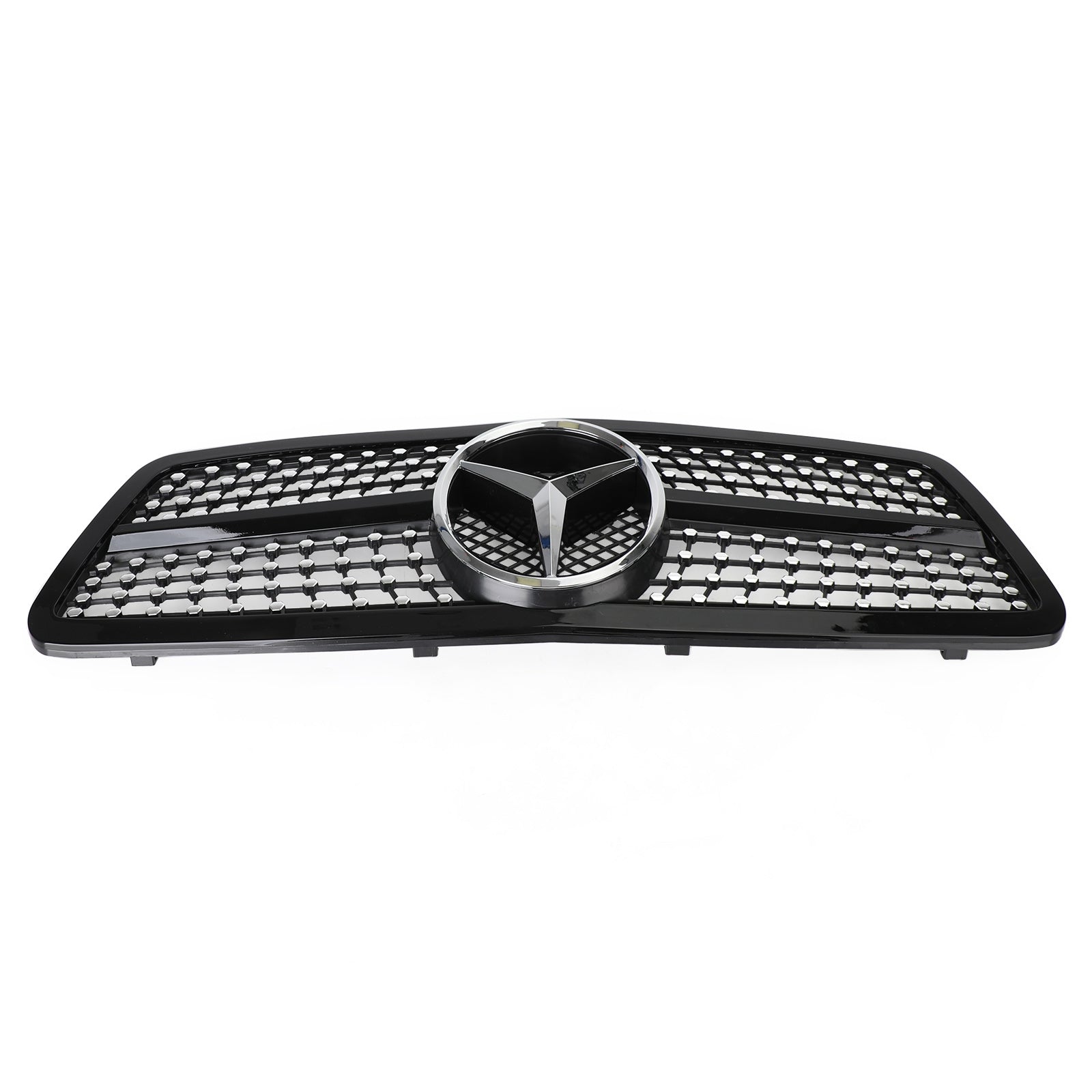 Grille de pare-chocs avant de remplacement noire/chromée pour Mercedes-Benz Classe C W203 4 portes 2001-2007