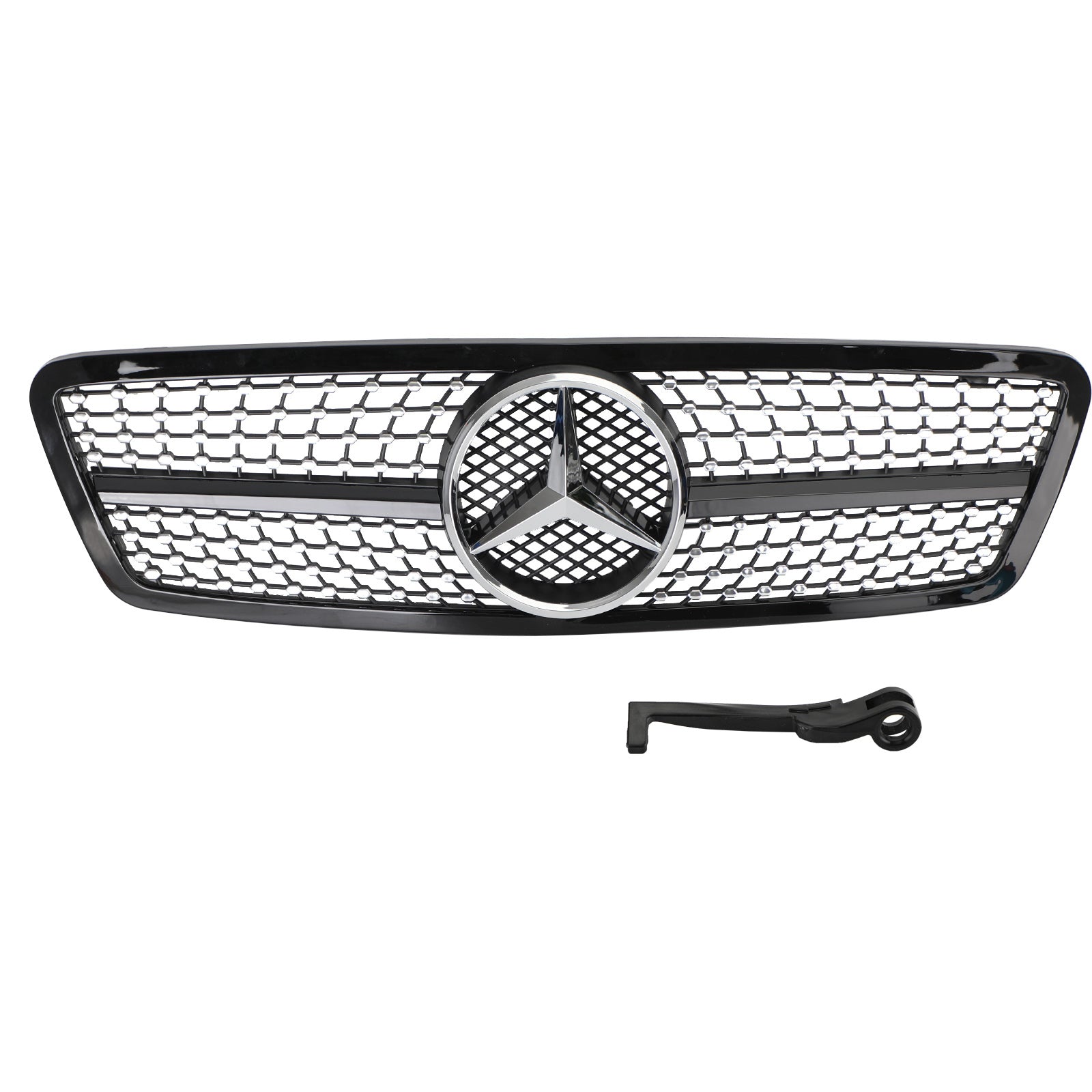 2001-2007 Mercedes-Benz C-Class W203 4 Door Black/Chrome Grill Replacement Front Bumper Grille