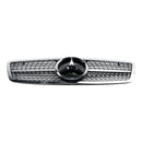 2001-2007 Mercedes-Benz C-Class W203 4 Door Black/Chrome Grill Replacement Front Bumper Grille-18