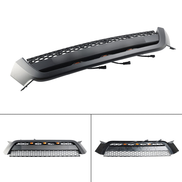 2010-2013 Toyota 4Runner TRD Pro Style Front Bumper Grill Matte Black Grille W/ LED Light