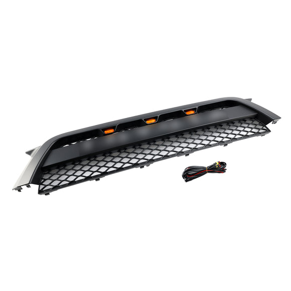 2010-2013 Toyota 4Runner TRD Pro Style Front Bumper Grill Matte Black Grille W/ LED Light