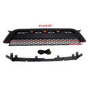 2010-2013 Toyota 4Runner TRD Pro Style Front Bumper Grill Matte Black Grille W/ LED Light & TOYOTA Letter-2