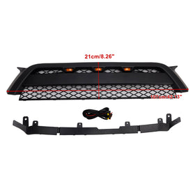 2010–2013 Toyota 4Runner TRD Pro Style Frontstoßstangengrill, mattschwarzer Kühlergrill mit LED-Licht, Toyota-Buchstabe - 0