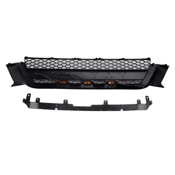 2010-2013 Toyota 4Runner TRD Pro Style Front Bumper Grill Matte Black Grille W/ LED Light & TOYOTA Letter