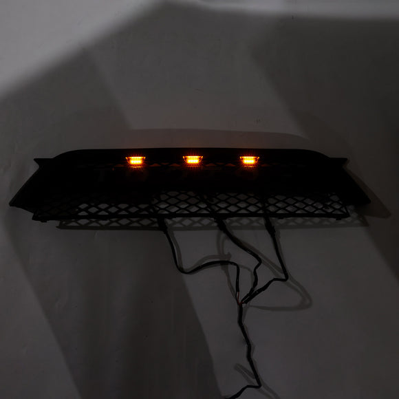 2010-2013 Toyota 4Runner TRD Pro Style Front Bumper Grill Matte Black Grille W/ LED Light & TOYOTA Letter