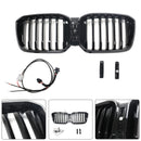 BMW X3 G01 / X4 G02 2022-2025 Black Kidney Front Grill Air Intake Radiator Bumper Grille W/ LED Strip Light-22