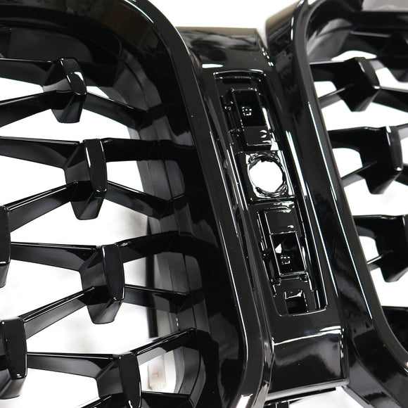 BMW X3 G01 / X4 G02 2022-2025 Black Kidney Front Grill Air Intake Radiator Bumper Grille W/ LED Strip Light