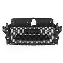 Audi A3 / A3 Sline / S3 2013-2016 Front Grill Air Intake Radiator Glossy Black RS Honeycomb Bumper Grille With Rings Emblem-8