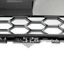 Audi A3/A3 Sline/S3 2013-2016 Parrilla delantera Radiador de entrada de aire Parrilla de parachoques RS en forma de panal negro brillante con emblema de anillos-7