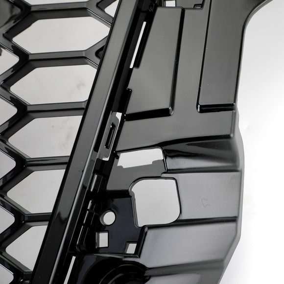 Audi A3/A3 Sline/S3 2013-2016 Parrilla negra de repuesto para parachoques delantero con emblema de anillo