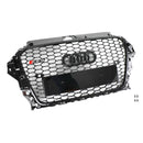 2013-2016 Audi A3 S3 RS3 Style Front Hood Henycomb Bumper Grille Replacement Black Grill-13