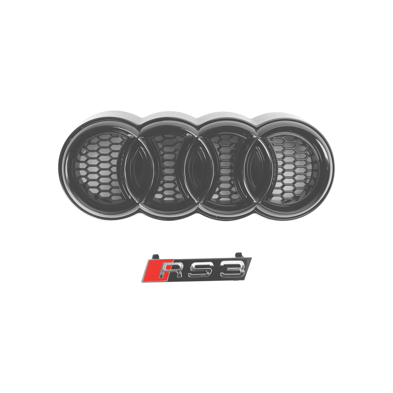 Reemplazo de rejilla de parachoques Henycomb para capó delantero estilo Audi A3 S3 RS3 2013-2016, color negro