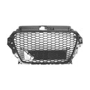 2013-2016 Audi A3 S3 RS3 Style Front Hood Henycomb Bumper Grille Replacement Black Grill-14