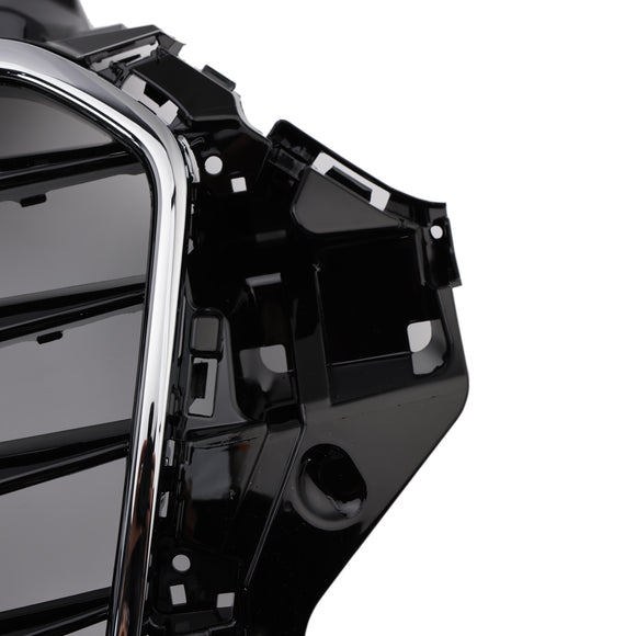 2013-2016 Audi A3/ A3 Sline/ S3 Front Bumper Grille Chrome Black Mesh Slat Grill W/ Ring Emblem