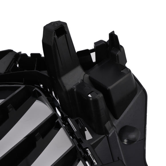 2013-2016 Audi A3/ A3 Sline/ S3 Front Bumper Grille Chrome Black Mesh Slat Grill W/ Ring Emblem