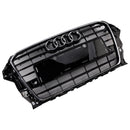 2013-2016 Audi A3/ A3 Sline/ S3 Front Bumper Grille Chrome Black Mesh Slat Grill W/ Ring Emblem-12
