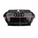 2013-2016 Audi A3/ A3 Sline/ S3 RS Honeycomb Front Grille Air Intake Radiator Bumper Sport Glossy Black Grill-2