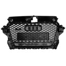 2013-2016 Audi A3/ A3 Sline/ S3 RS Honeycomb Front Grille Air Intake Radiator Bumper Sport Glossy Black Grill-10