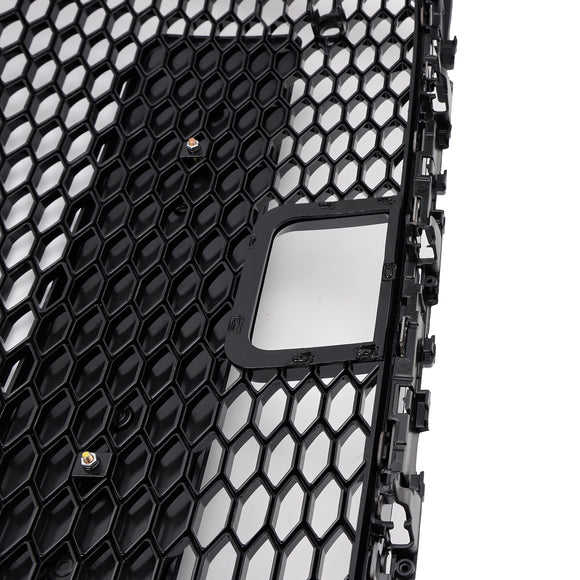 2013-2016 Audi A3/S3 RS3 Style Front Hood Henycomb Bumper Grille Replacement Black Grill W/ ACC Hole