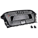 2013-2016 Audi A3/S3 RS3 Style Front Hood Henycomb Bumper Grille Replacement Black Grill W/ ACC Hole-11