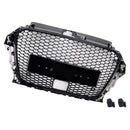 2013-2016 Audi A3/S3 RS3 Style capot avant nid d'abeille pare-chocs grille de remplacement noir avec/trou ACC-9