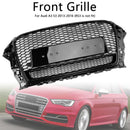 Audi A3/A3 Sline/S3 2013–2016 Frontgrill, Lufteinlass, Kühler, glänzend schwarz, RS-Waben-Stoßstangengrill-15