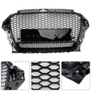 RS3 Quattro Stijl Grille Voor Audi A3/A3 Sline/S3 2013-2016 Honingraat Bumper Zwart grill-5