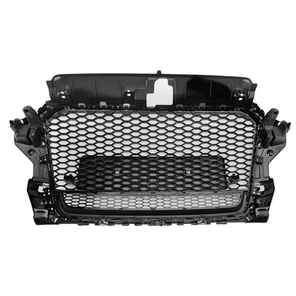 RS3 Quattro Stijl Grille Voor Audi A3/A3 Sline/S3 2013-2016 Honingraat Bumper Zwart grill
