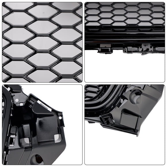 RS3 Quattro Stijl Grille Voor Audi A3/A3 Sline/S3 2013-2016 Honingraat Bumper Zwart grill