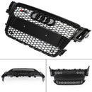 Audi 2008-2012 A5 S5 B8 Grill Replacement RS5 Style Hood Honeycomb Sport Mesh Black Grille-8