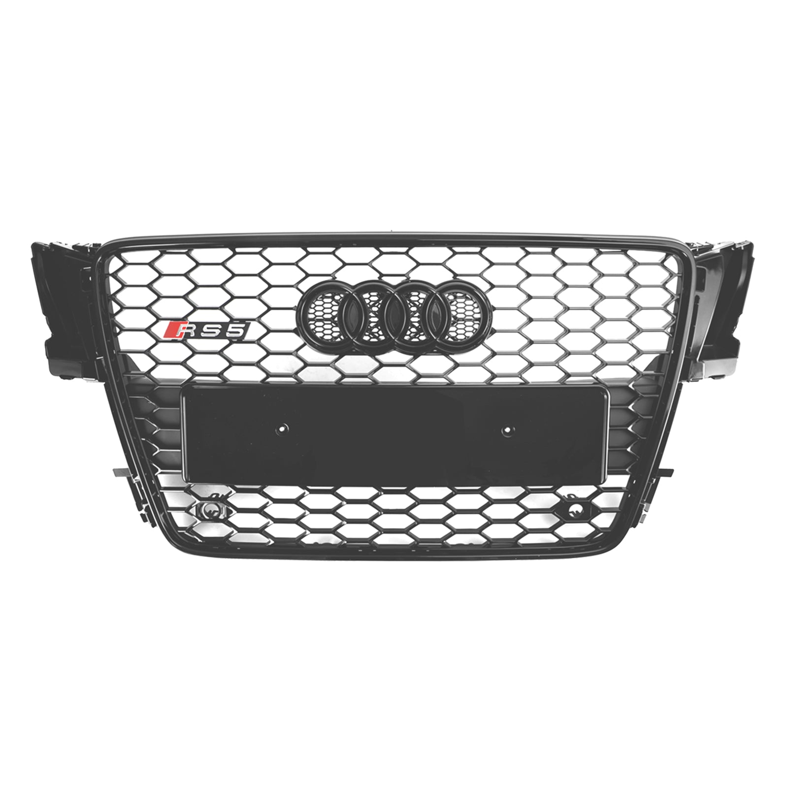 Reemplazo de parrilla de malla deportiva con diseño de panal de abeja para capó Audi A5/S5 B8 RS5 2008-2012, color negro