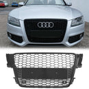 2008-2012 Audi A5 / S5 B8 RS5 Style Hood Honeycomb Sport mesh Grill Replacement Black Grille-1