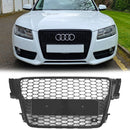 2008-2012 Audi A5 / S5 B8 RS5 Style Hood Honeycomb Sport mesh Grill Replacement Black Grille-4