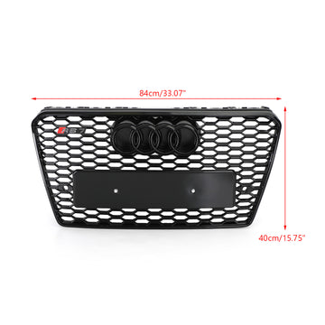 Rejilla estilo panal deportivo para Audi A7/A7 S Line/S7 RS7 2010-2015, rejilla negra brillante - 0