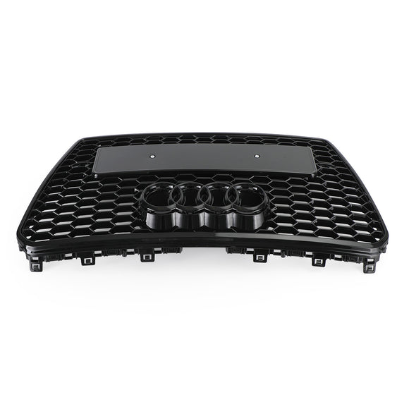 Rejilla estilo panal deportivo para Audi A7/A7 S Line/S7 RS7 2010-2015, rejilla negra brillante