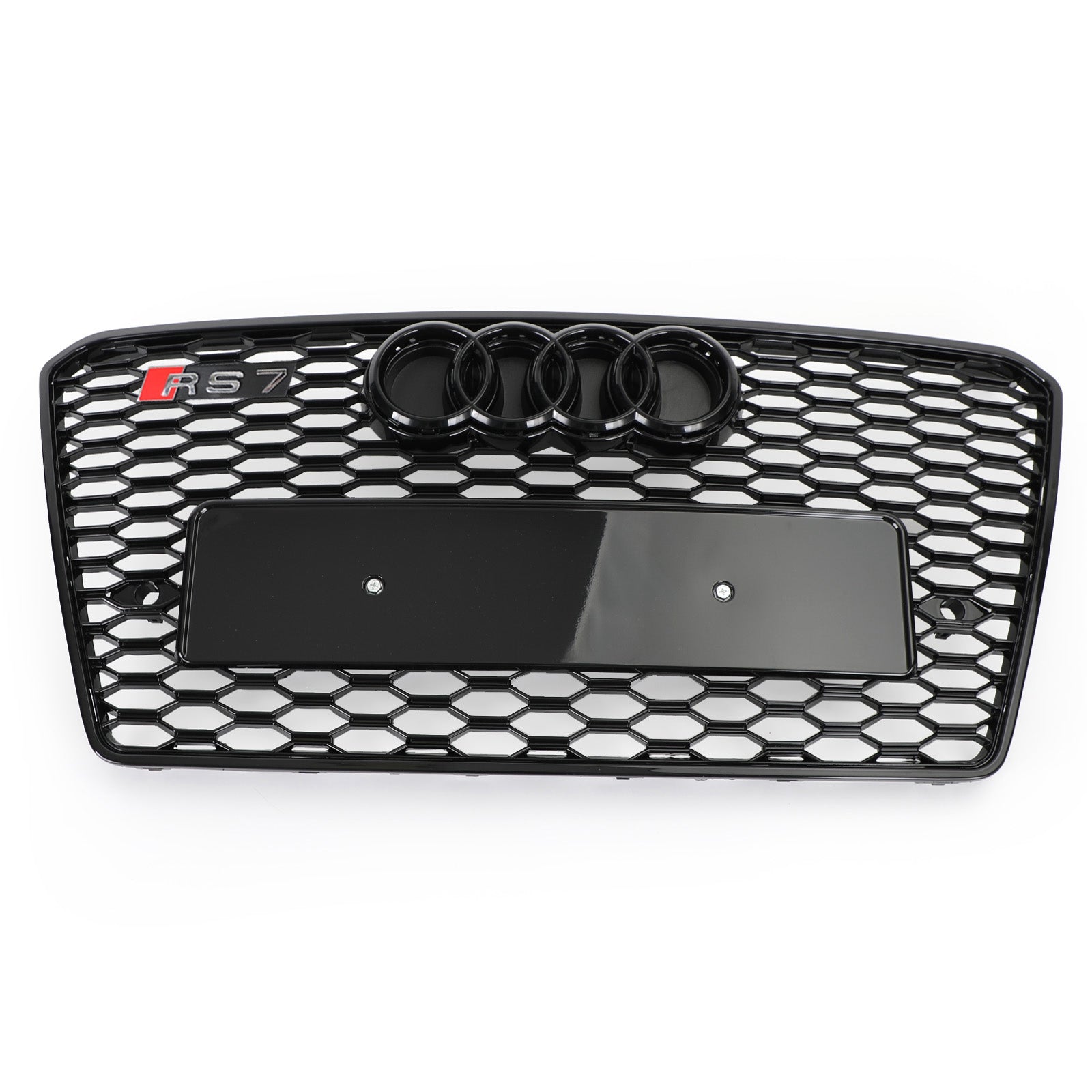 Reemplazo de parrilla delantera para Audi A7 S7 2012-2015, estilo RS7, rejilla deportiva de malla hexagonal en color negro