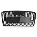 Rejilla estilo panal deportivo para Audi A7/A7 S Line/S7 RS7 2010-2015, rejilla negra brillante-15