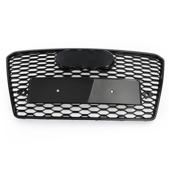 Rejilla estilo panal deportivo para Audi A7/A7 S Line/S7 RS7 2010-2015, rejilla negra brillante