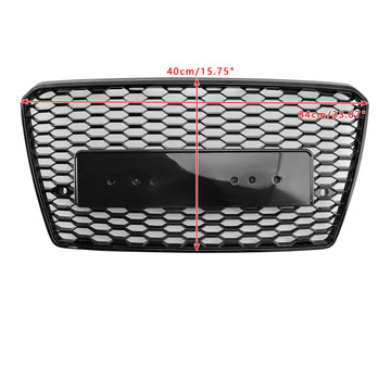 2010-2015 Audi A7/A7 S Line/S7 RS7 Stijl Grille Honingraat Sport Voorbumper Glanzend Zwart Grille - 0