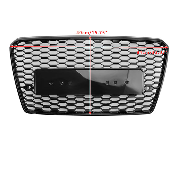 2010-2015 Audi A7/A7 S Line/S7 RS7 Stijl Grille Honingraat Sport Voorbumper Glanzend Zwart Grille