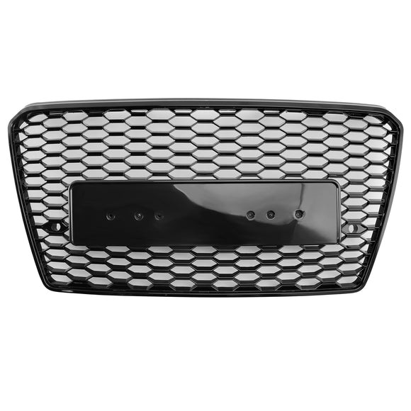 2010-2015 Audi A7/A7 S Line/S7 RS7 Stijl Grille Honingraat Sport Voorbumper Glanzend Zwart Grille