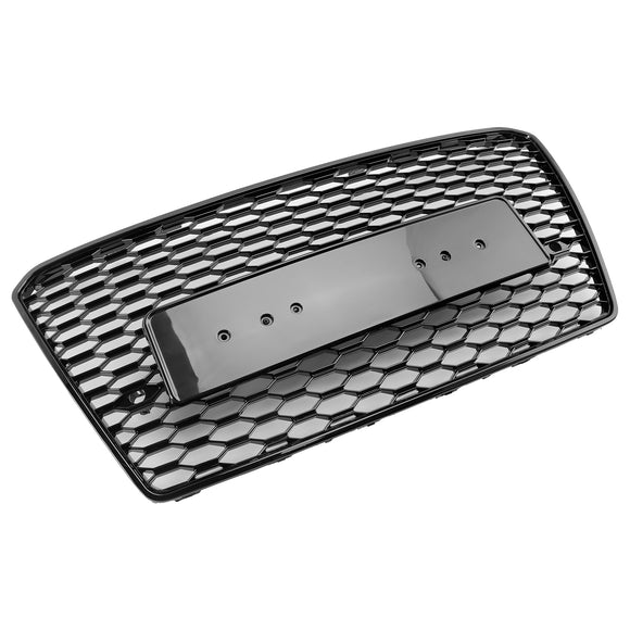 2010-2015 Audi A7/A7 S Line/S7 RS7 Stijl Grille Honingraat Sport Voorbumper Glanzend Zwart Grille