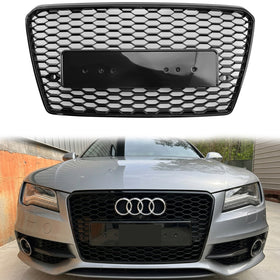 2010-2015 Audi A7/A7 S Line/S7 RS7 Style calandre nid d'abeille sport pare-chocs avant calandre noire brillante